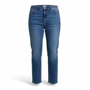 Seven7 Womens Plus 22W High Rise Loose Fit Straight Blue Jeans 44x31 NWT Denim
